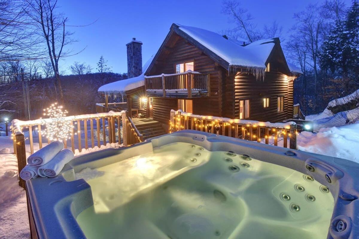 Chic Familiale, Relaxant Avec Spa En Montagnes Labelle Eksteriør billede